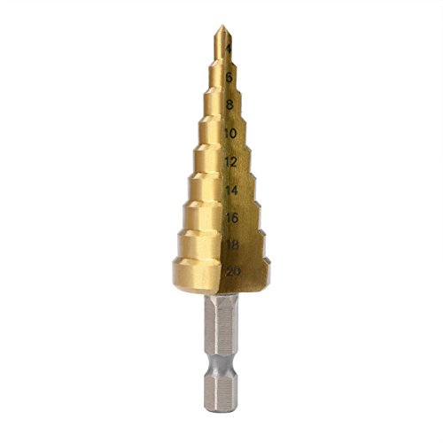 IDEALEBEN HSS Hex Shank Pagoda Stufenbohrer titannitriert 3-12/ 4-20/4-32 - 7