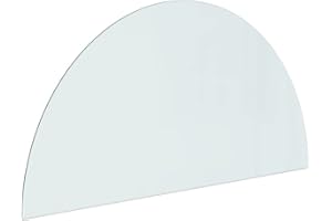 ‎VIDAXL vidaXL Panel kominkowy, szklany, półokrągły, 1000x500 mm