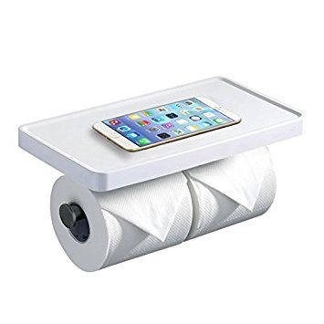 Hiendure ®Hochwertig Wandhalter Toilettenpapierhalt Papierhalter Küchenrollenhalter Toilettenpapierhalter mit Deckel Abdeckung