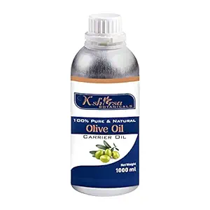 100% Pure and Natural Olive Oil Cold Pressed Carrier Oil For Hair & Skin, Helps Strengthen Hair Roots, Deeply Moisturizes Skin, Helps Reduce Wrinkles & Fine Lines, No Alcohol (1000 ml)