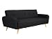 Produktbild Massivum Sofa Chestnut 3-Sitzer, Stoff, Schwarz, 86 x 216 x 87 cm
