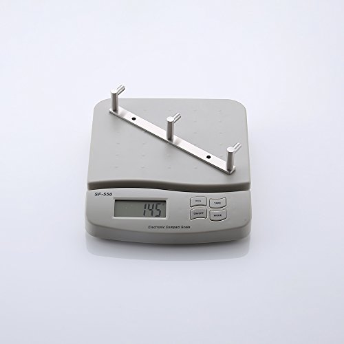 KES SUS304 Edelstahl Haken Haken Rackschiene mit 3 Haken Wandhalterung, Gebürstet - 7