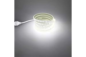 pcning 5730 Ruban LED IP67 Etanche 220V 230V 3 Metres, 3M Bandeau de LED Blanco Frio 6000K 220 Volt Interieur Exterieur (Blanco Frio, 3)