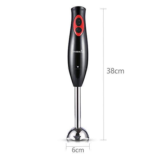 Easehold Ergonomischer Stabmixer 2-in-1 mit Zubehör, Edelstahl-Mixfuß (300 Watt) sonstige,600ml Messbecher. 2 Geschwindigkeitsstufen schwarz - 9