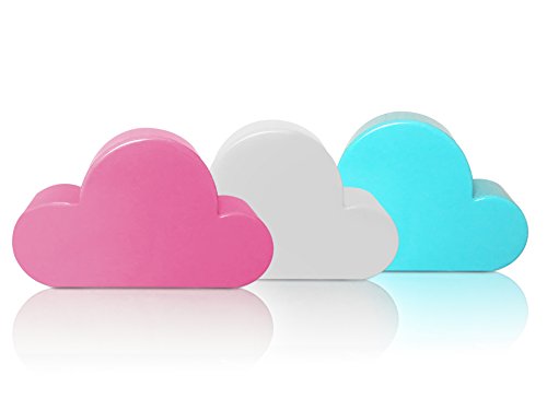 Mawibo Schlüsselbrett/Schlüsselhalter/Schlüsselleiste, Schlüsselanhänger, Schlüssel Organizer Wolke, magnetisch, weiß türkis rosa - 8