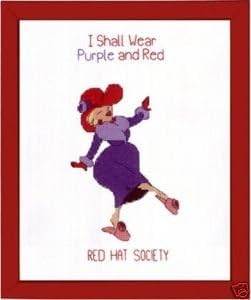 Carefree Ruby, Red Hat Society Counted Cross Stitch by Candamar Designs by Candamar Designs