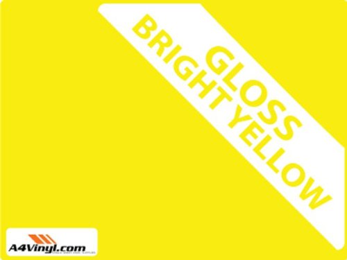A4  Bright amarillo brillante 297  x 210  mm 1  x hoja de Vinilo Autoadhesivo  alta calidad 5       7yr grado