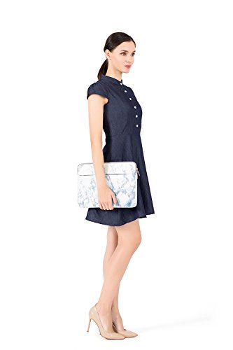 MOSISO Canvas Gewebe Laptop Hülle Sleeve Tasche für 13-13.3 Zoll MacBook Pro, MacBook Air, Notebook Computer, Marmor Muster - 7