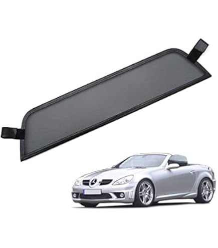 Wind Deflector For Mercedes SLK R171 (2004-2011) – No-Drill Windstop | Black Mesh With Hook & Loop Fastener