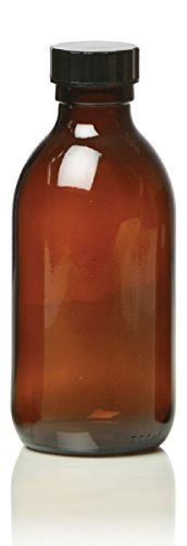 Bienenkorb Beauty Amber Glas Flasche mit schwarzen Tamper Evident Cap & Kunststoffeinsatz Dropper-150ml-CODE: SAR0064