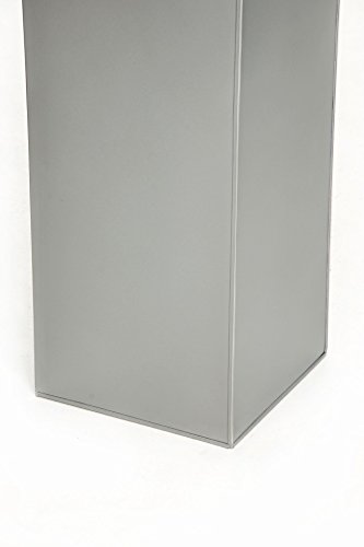 2er Set Zink Blumenkübel Pflanzkübel „Block“ Design 65 cm, Silber - 3