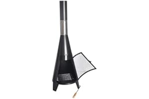 ADCB Outdoor Garden Vertical Charcoal Grill with Chimney 122cm BBQ Chiminea Fire Pit