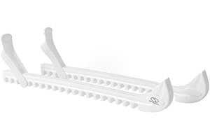 SMJ Sport Paire de protège-lames universels pour patins de hockey sur glace, patinage artistique, protection réglable en plastique blanc - 1 paire