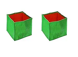 COIR GARDEN Terrace Gardening HDPE Square Type Grow Bags for Vegetable, Flower Plants (12x12x12-Inch, 250 GSM) - Pack of 2