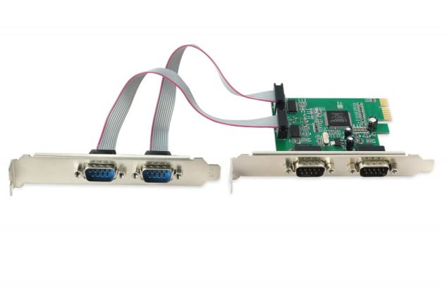Dyeton PCI Express Serial 4 Port Card | Serial Adapter Card | 9-pin Standard Serial Ports for Windows7 / 8/10 / Linux
