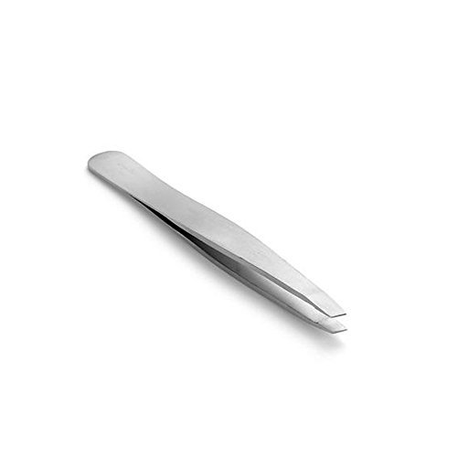 Pinkiou Hair Removal Eyebrow Tweezers Straight Tip Tweezers Stainless Steel for Women (Silver)