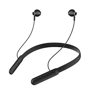 Wireless Earphones Headphones for Samsung Galaxy J8 2018 Sports Bluetooth Wireless Earphone with Deep Bass and Neckband Hands-Free Calling inbuilt Mic Headphones with Long Battery Life and Flexible Headset (Black)