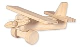 Größe: ca. 130x110x50 mm matches21 Flugzeug aus Holz mit Propeller vorgefertigter Bausatz zum Selbstgestalten für Kinder ab 5 Jahren