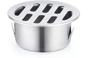 ZYWUOY Siphon De Sol Rond en Acier Inoxydable, Grille De Goutte, Filtre Anti-Encrassement, Outils De Maison pour Balcon, Cour,Siphon De Sol pour Toit, Terrasse, Jardin ExtéRieur (ø 50 mm)