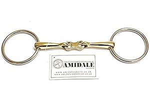 Amidale Loose Ring French Link Copper Mix Snaffle Bit S/S German Silver Flat Link 5.00 Inches