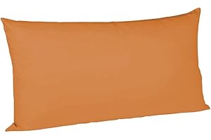 Fleuresse Colours Kissenbezug, Mako Satin, Orange, 40 x 80 cm