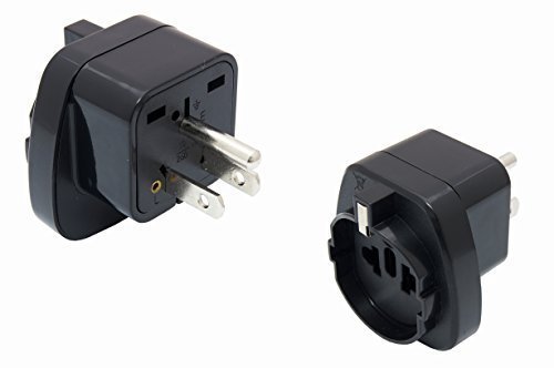 Adattatore da viaggio, spina Brasile/Repubblica Dominicana, tipo B, Con protezione contatti