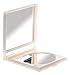 Danielle 17 x 14cm Folding Travel Mirror x 6 Magnified Pearl White