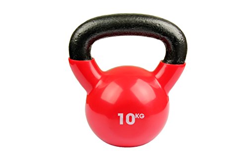 Fitness Mad Kettlebell  - Pesa rusa de ejercicio y fitness, color rojo, peso 10 kg
