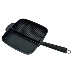 MasterPan Non-Stick Cast Aluminium 2-Section Meal Skillet, 11