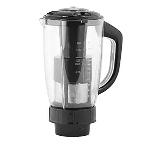 Gemini Durable Super Juicer Jar for Mixer Grinder Juicer Jar with Fruit Filter ABS Plastic Capacity 1500ML Transparent Plastic, Black SA21 RL14