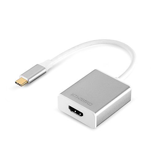 KiWiBiRD USB 3.1 Typ-C THUNDERBOLT 3 zu HDMI 4K*2K Adapter (18.5cm Kabel, USB TYPE C zu HDMI) für Apple MacBook 12”, Google 2nd Chromebook Pixel, Asus Zen AiO PC, Dell XPS 12 2-in- 1(9250) / XPS 13(9350) / XPS 15 (9550), Samsung Galaxy TabPro S 12” und mehr Typ C fähige Geräte