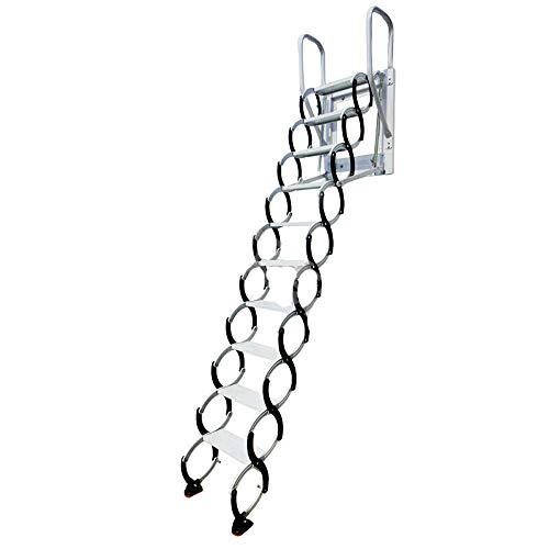Preisvergleich Produktbild Leiter - Wand-Leiter Teleskop-Treppenlift Innen-halbautomatische Verdickung Titan-Magnesium-Legierung (Farbe : A, größe : 3.2-3.5M)