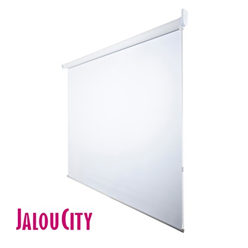 JalouCity Verdunkelungsrollo blickdicht- abdunkelnd / Weiß 130 x 230 cm (BxH)