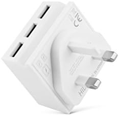 Usbepower - Mini Hide - UK Plug - 3 in 1 Compact Hub - USB Charging Charger and Charging Station - High Speed Patented Technology - 3 USB Ports for Apple, iPhone, iPad, iPod, Android Devices and Connected Devices