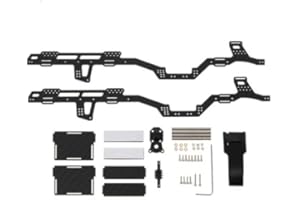 Levigo RC Carbon Fiber Metall LCG Chassis Kit Rahmen Schienen Chassis Rahmen Beam für Axial 1/24 SCX24 6x6, RC Chassis Beam Frame Girder Upgrade Teile