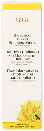 Gigi Bleached Muslin Epilating Strips, Large, 100 Count by GiGi