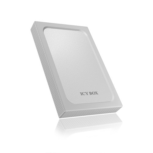 Icy Box IB-254U3 Externes USB 3.0 Gehäuse für 2,5″ (6,35 cm) SATA HDD/SSD (bis 6 Gbit/s) mit UASP und Silikonschutz silber - 2