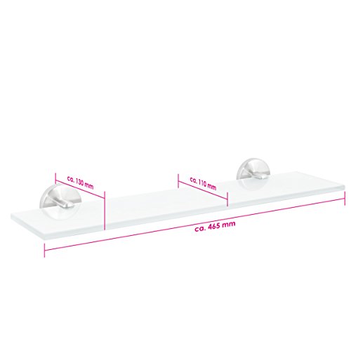 bremermann® Bad-Serie PIAZZA – Glasablage aus mattem Edelstahl - 4