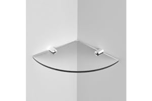 Expression Products Small Acrylic Corner Bathroom Shelf - 150mm - approx 6" - Clear