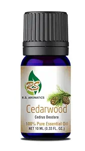 RS AROMATICS Cedarwood Essential Oil- 100% Pure Natural, Best for Healthy Hair and Skin (10ml)