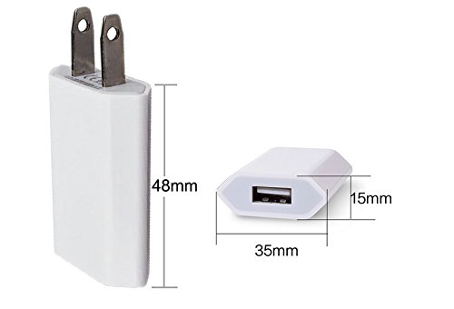 Amerikanische kanadische USB-Wand-Plug Charger USA und Kanada International Travel Adapter-Stecker fÃ¼r Apple iphone ipad, Samsung Galaxy, Smartphone, Tablet, Handy, Blurtooth Headset, Bluetooth Lautsprecher, E-Zigarette von KYWISSÂ® (Weiss)