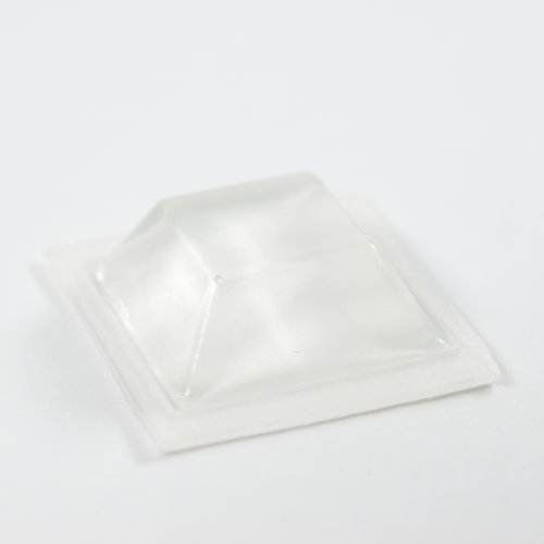 Möbelpuffer – 10 Stück – selbstklebende Abstandshalter, Glasplattenauflagen, Gummi Bumper, Gummiputter 20,5 x 20,5 x 7,4 mm (L/B/H) - 2