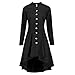 Produktbild Damen Herbst Elegant Gothic Mäntel Kleider Lace Up Kapuzenmantel Trenchcoat Lang Hoodie Asymmetrisch Button-down Jacke Windbreaker Lang Gotischer Gehrock Uniform Kostümparty Outwear Oversize Rovinci