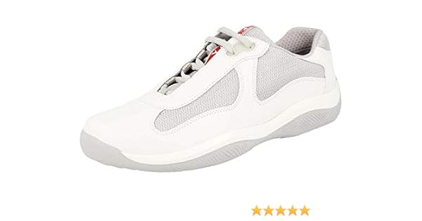 silver prada trainers