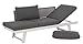 Produktbild Lesli Living Loungebank Mojito Blanco Funktionsliege Gartenliege Loungeliege Loungesessel Sonnenliege Gartenliege Gartenbank modern inkl. Kissen verstellbar anthrazit