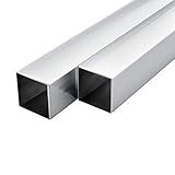 Grosor de la pared: 2 mm vidaXL 6x Tubos de Aluminio Cuadrados 2m 30x30x2mm Ferretería Bricolaje Taller