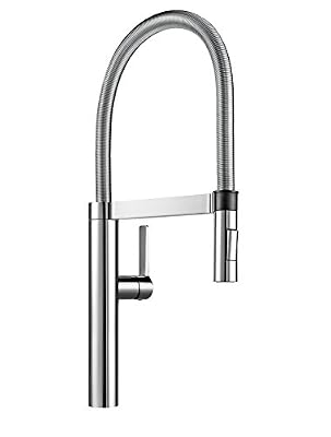 Blanco - 517597 - Blancoculina S - Robinet Cuisine Mitigeur monolÉvier avec douchette flexible - Chrome