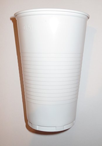 3000 Ausschankbecher Plastik Trinkbecher Colabecher 0,2l 200ml weiss, weiß