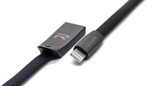 iPhone Lightning USB Data High Speed Charging Cable by Rocco London - Premium High Quality (MFI)1M cable for Apple iPhone X 8/8 Plus 7/ 7 Plus/ 6, iPad Air 2, iPad Pro and More - Gunmetal Grey/Black