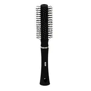 Kaiv Hair Brush Round In Matt Black Color and Black Rubber Grip
